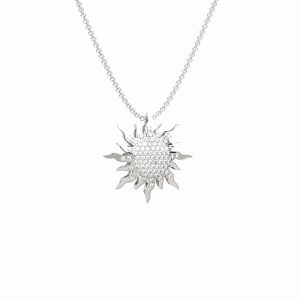 Nardelli Pendente Sole Piccolo in Oro 18 Carati e Diamanti - Made in Italy