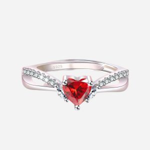Anello cuore in argento sterling 925