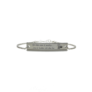 Bracciale "So che non è molto ma è tutto ciò che ho ❤️" in argento 925