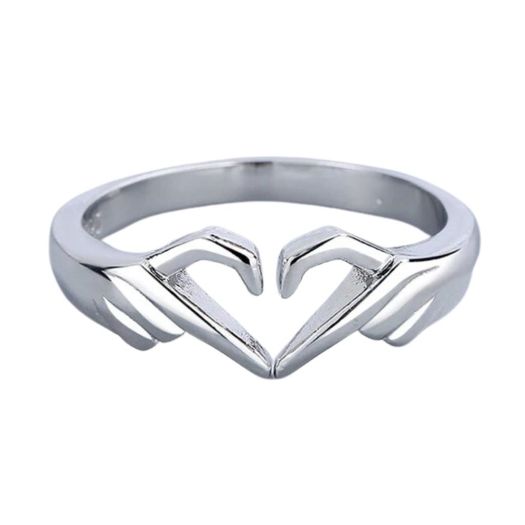 Anello mani cuore amore in argento 925