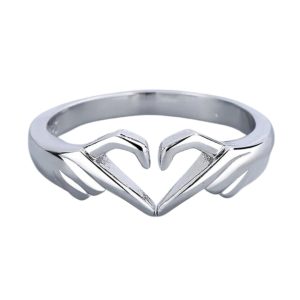 Anello mani cuore amore in argento 925