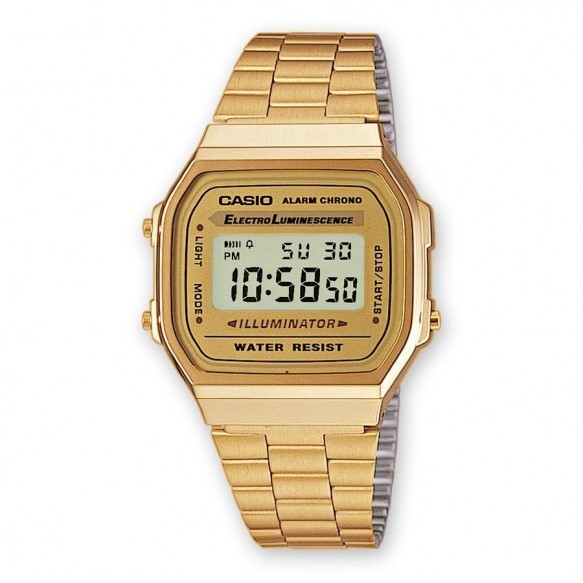 Orologio Casio A168WG-9EF Vintage Digitale Oro | Illuminator Acciaio Gold | Classico Unisex Retrò