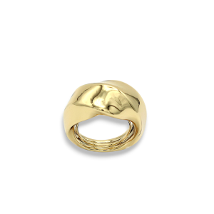 Anello Oro Giallo 18kt Elettroformato | Fascia Dome Lusso Made in Italy