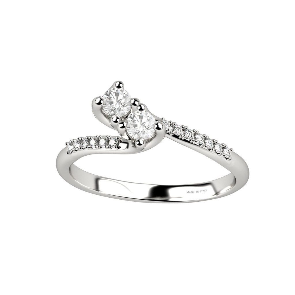 Anello Solitario Bilogy di Nardelli in oro e diamanti CL160VS