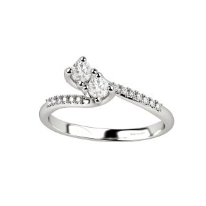 Anello Solitario Bilogy di Nardelli in oro e diamanti CL160VS