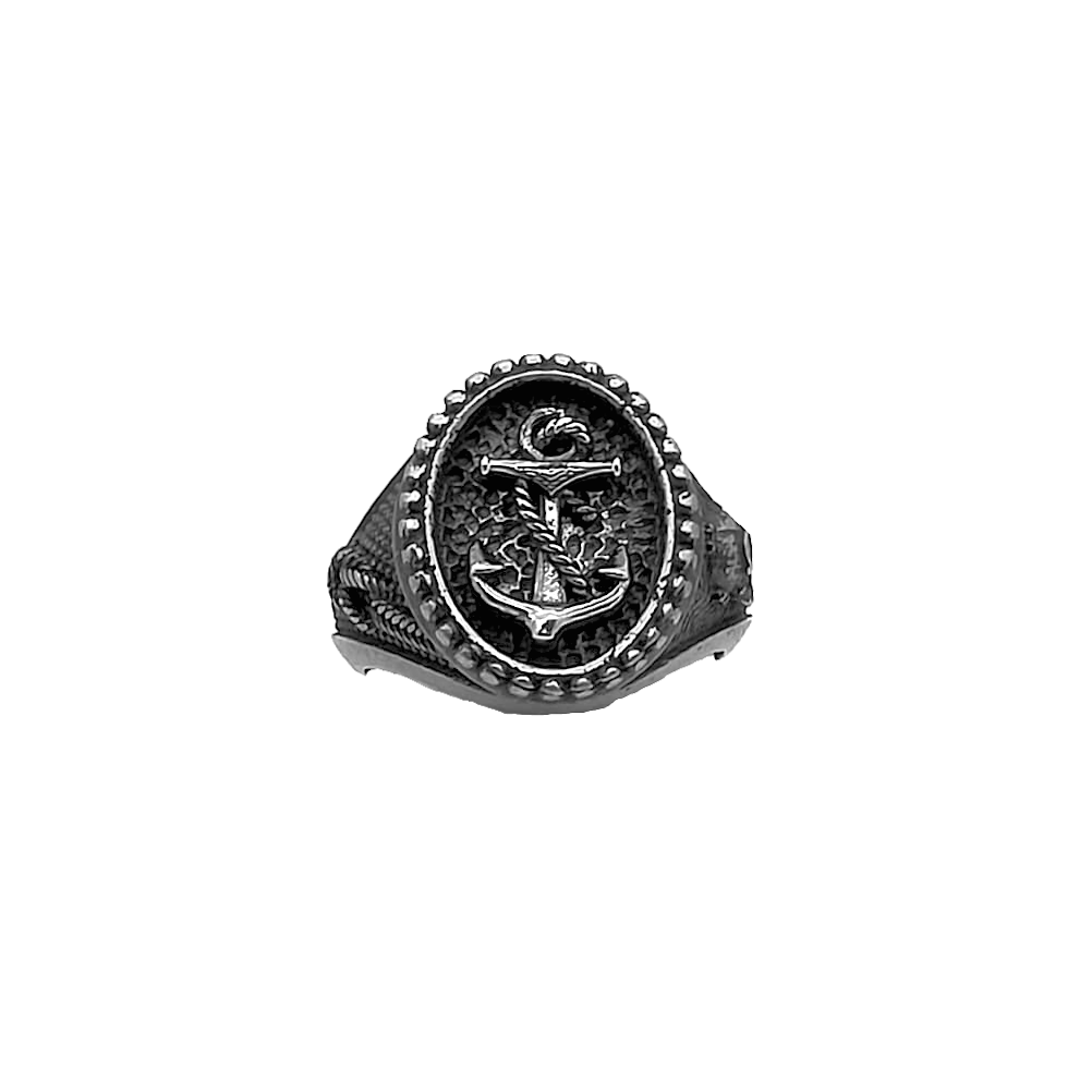 Anello in argento con ancora ARG003