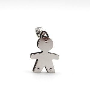 Ciondolo bimbo Maschietto Oro 18 Carati Made in Italy - Personalizzazione Gratuita con Incisione Nome
