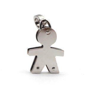 Ciondolo bimbo Maschietto Oro 18 Carati Made in Italy - Personalizzazione Gratuita con Incisione Nome