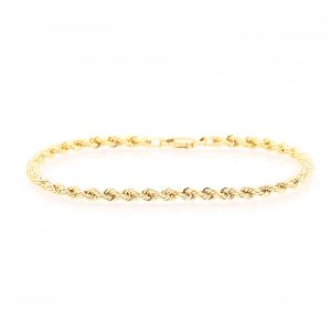 Bracciale Fune in Oro 18 Carati Unisex da 3,1 MM.