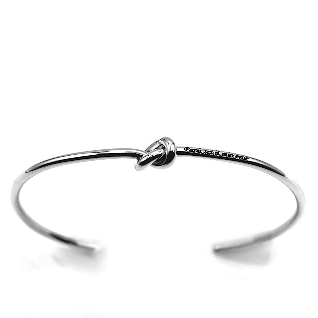 Bracciale con nodo "Papà sei il mio eroe" in Argento 925 - Personalizzabile
