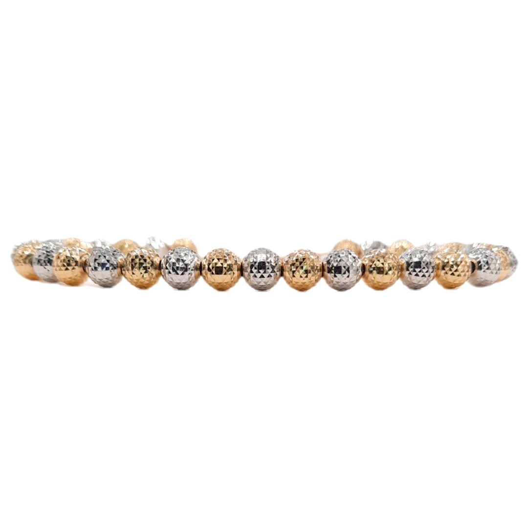 Bracciale MILLELUCI 5 mm. in oro bicolore 18 carati - immagine 2