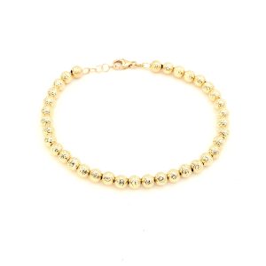 Bracciale MILLELUCI oro 18 carati con sfere da 5 mm.