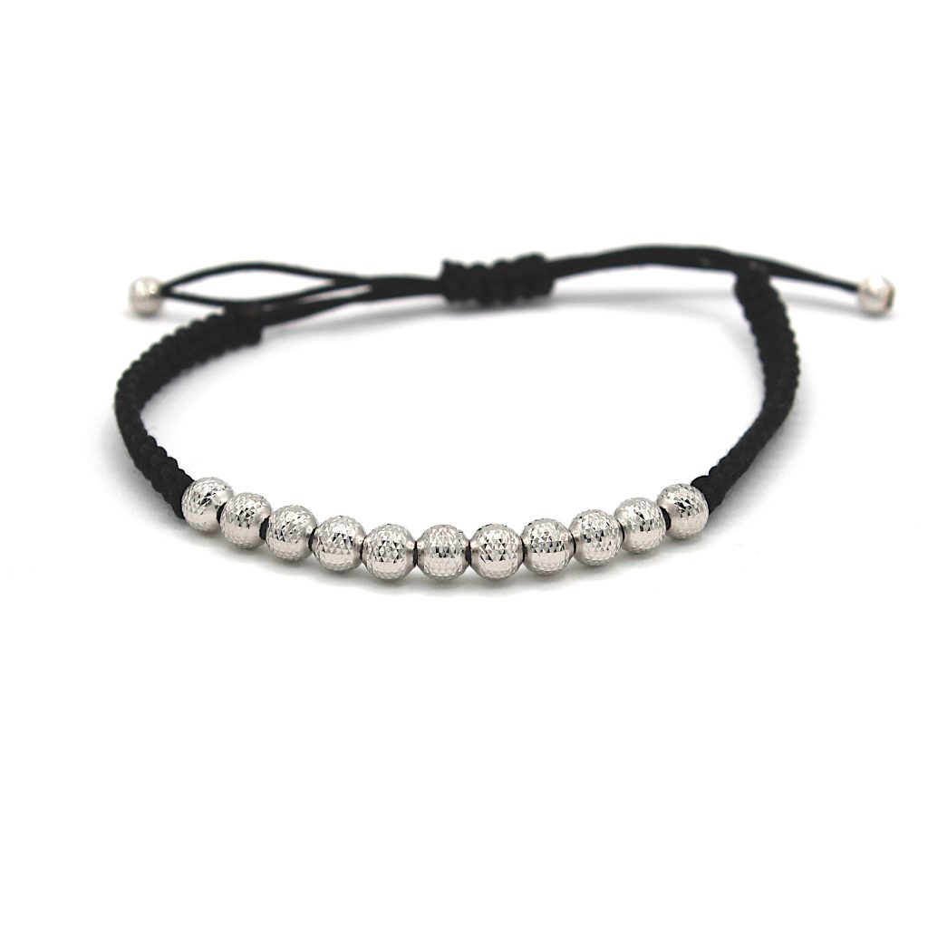 Bracciale Elegance Milleluci in oro bianco 18kt Martellato