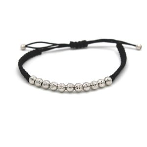 Bracciale Elegance Milleluci in oro bianco 18kt Martellato