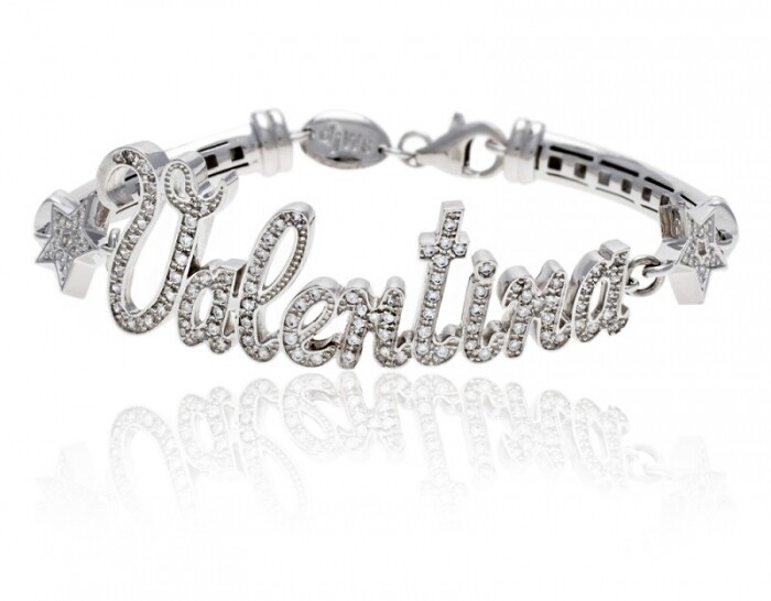 Bracciale nome corsivo in argento 925 personalizzabile - immagine 2