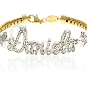 Bracciale nome corsivo in argento 925 personalizzabile