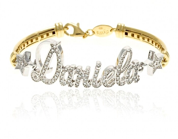 Bracciale nome corsivo in argento 925 personalizzabile
