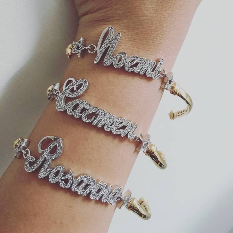 Bracciale nome corsivo in argento 925 personalizzabile - immagine 4