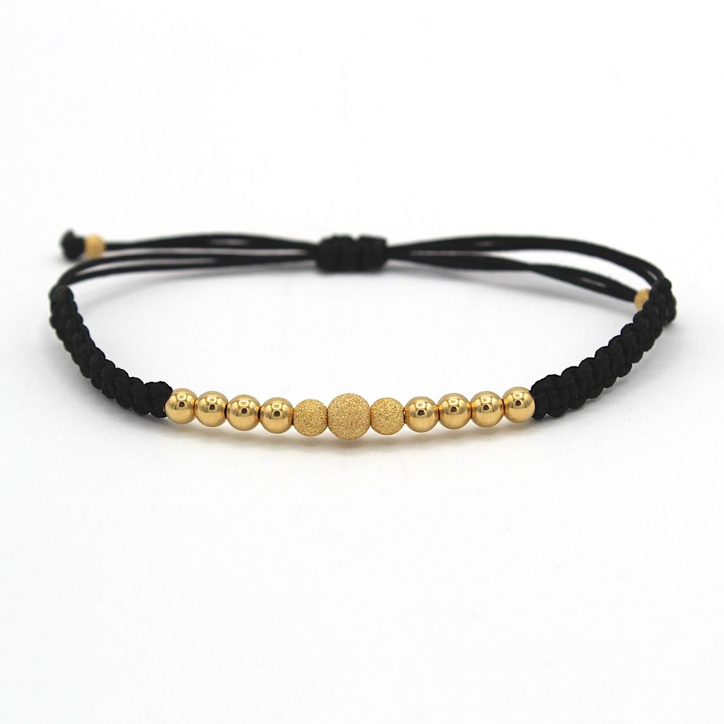 Bracciale Elegance in oro 18kt con Sfere Lucide e Milleluci