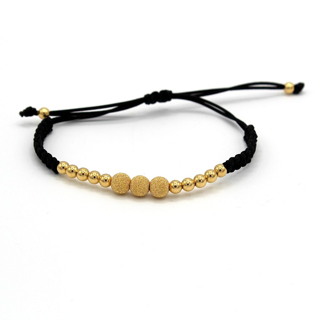 Bracciale Elegance in oro 18kt con Sfere Lisce e Milleluci