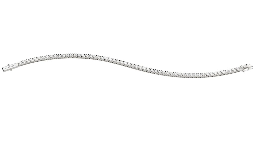 Bracciale Tennis Nardelli in Oro Bianco con Pavé di Diamanti - Lusso Made in Italy