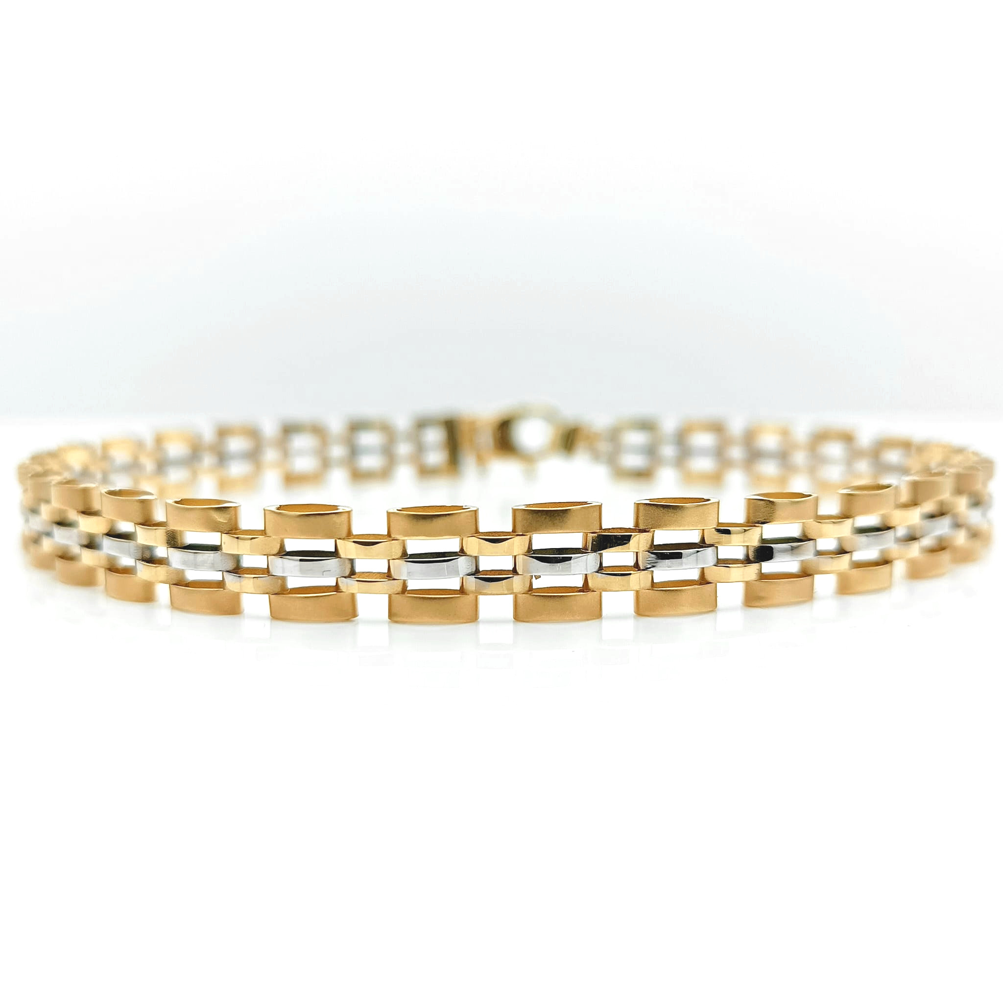 Bracciale uomo oro 18 KT. bicolore