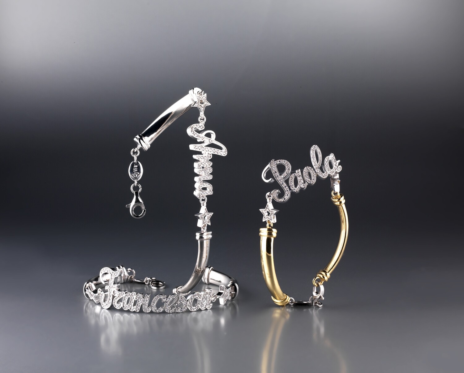 Bracciale nome corsivo in argento 925 personalizzabile - immagine 5