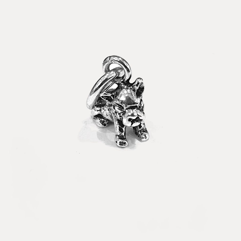 Ciondolo Artigianale Linea “PET” Bulldog Francese in Argento 925