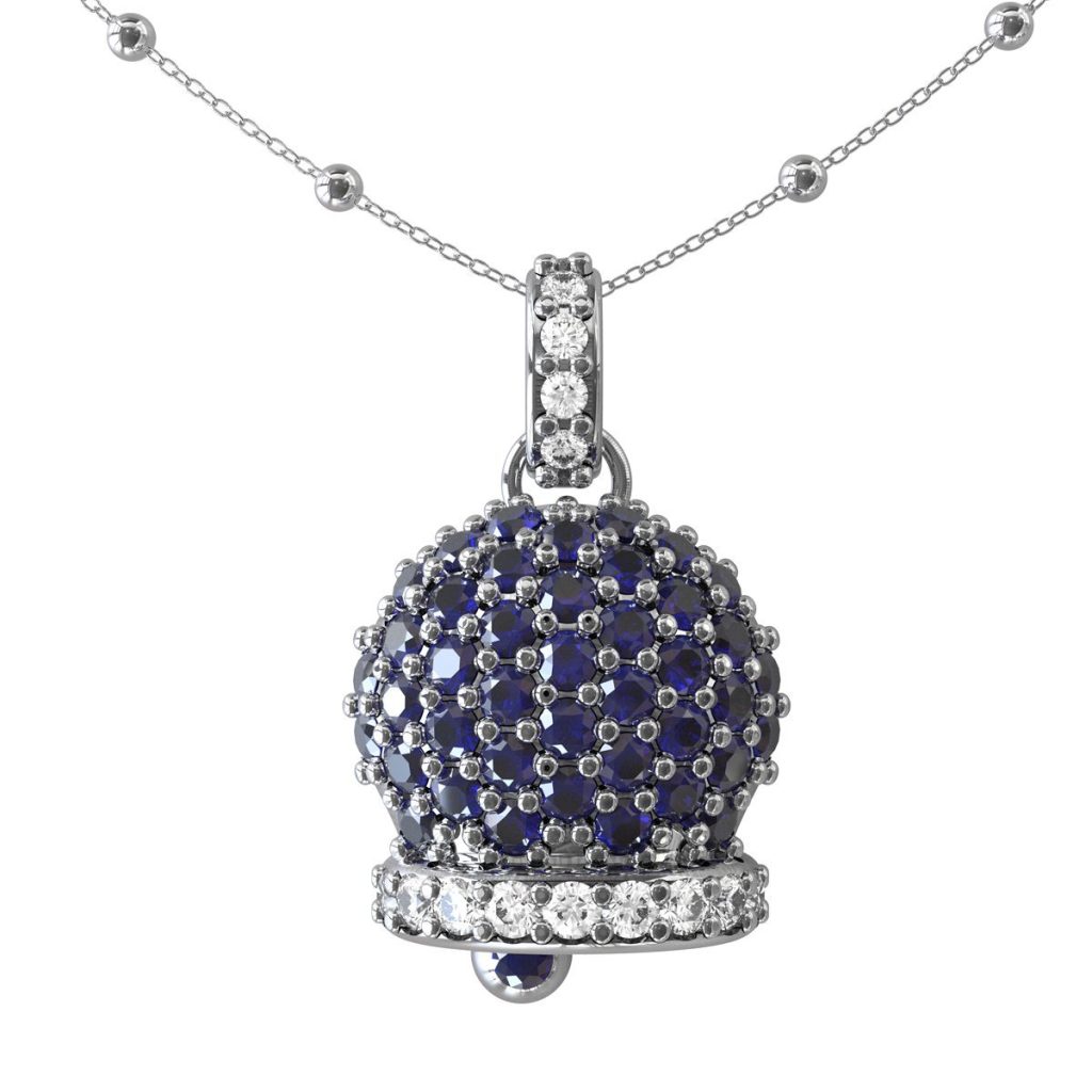 Collana con campanella modello Capri in argento 925
