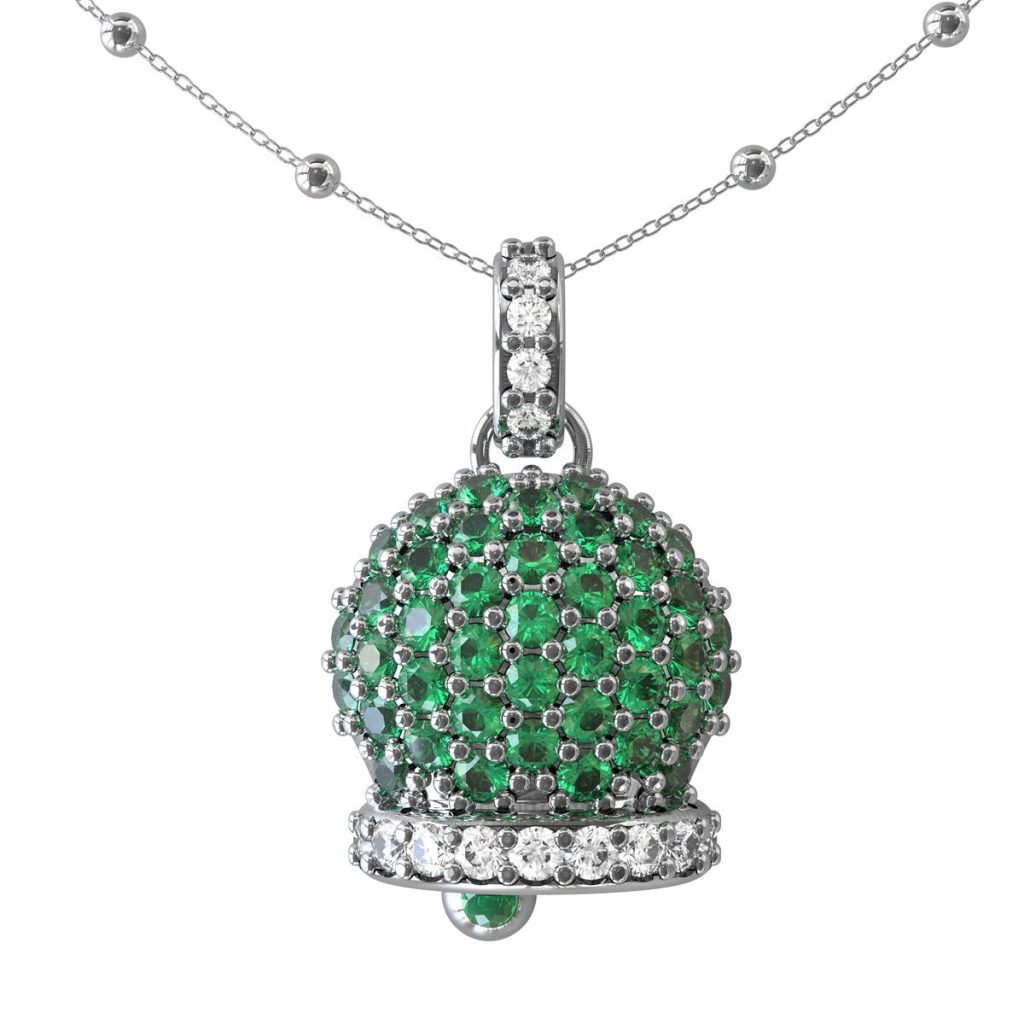 Collana con campanella modello Capri in argento 925