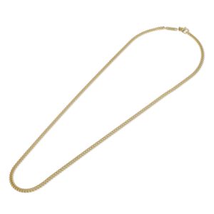 Collana Catena a Palline Sottile UNOAERRE Bronzo Dorato (2554) | Maglia Ball Chain Minimal Lunghezza Media | Gioiello Basico Made in Italy