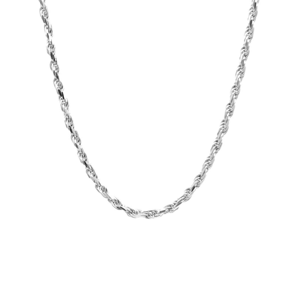 Catenina Uomo/Donna Maglia Fune (Rope) in Argento 925 Made in Italy