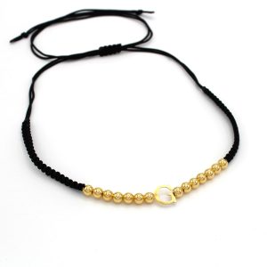 Collana donna Elegance in oro 18 Kt. con lettera e cordino