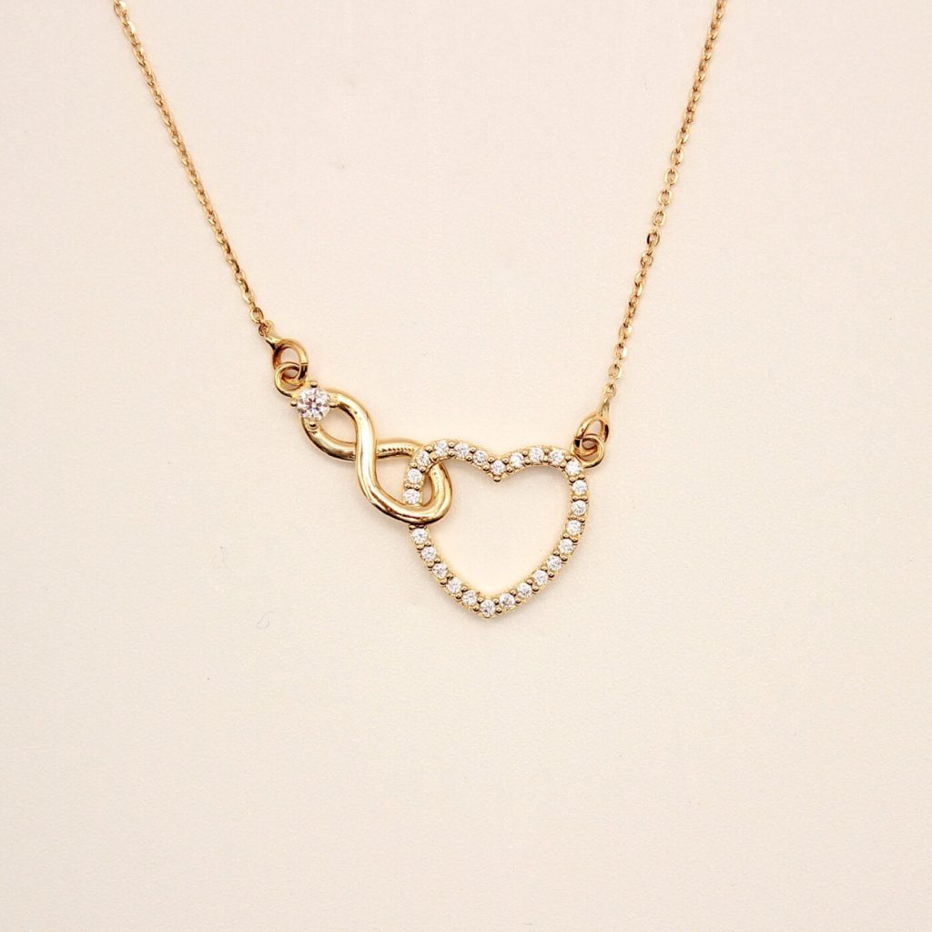 Collana Infinity Oro Giallo 18KT Cuore Infinito | Made in Italy