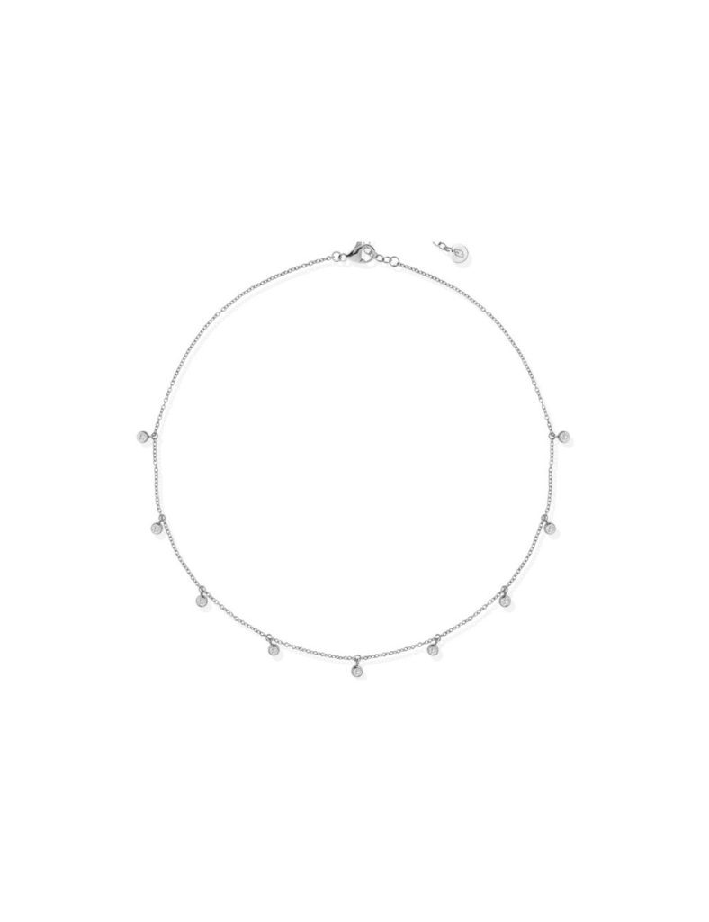 Collana Liu Jo LJ2841 Girocollo Donna con Punti Luce Pendenti Silver | Cascata Zirconi