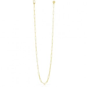 Collana donna in bronzo dorato con catena paper clip UNOAERRE 491127