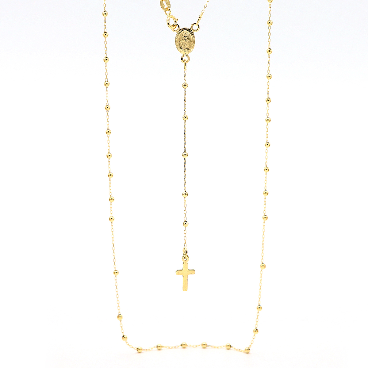 Collana Rosario Oro 18 Carati Pallini Lisci MM 1.9 - immagine 2
