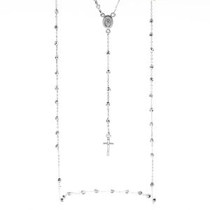Collana Rosario Oro 18 Carati Pallini Sfaccettati MM. 2.5