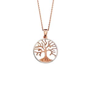 Collana oro rosa 18 carati albero della vita