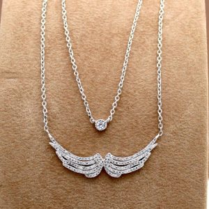 Collana argento Ali bianche