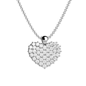 Catenina con Ciondolo Nardelli a Cuore in Oro Giallo e Pavé di Diamanti - Un Battito Prezioso Made in Italy