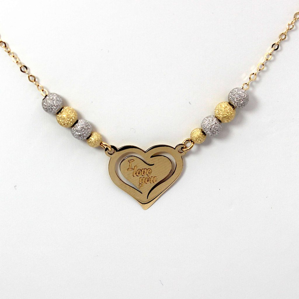 Collana Milleluci Cuore "I Love You" in Oro 18kt