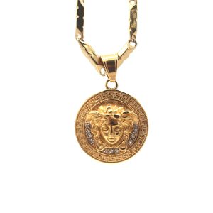Collana con Medusa e Zirconi