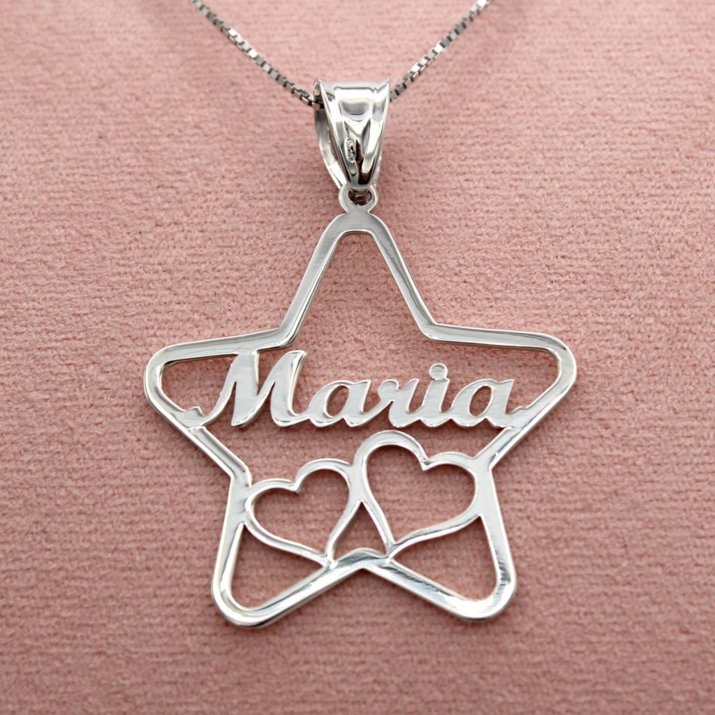 Collana con nome modello stella in argento 925