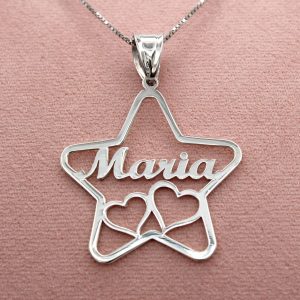 Collana con nome modello stella in argento 925