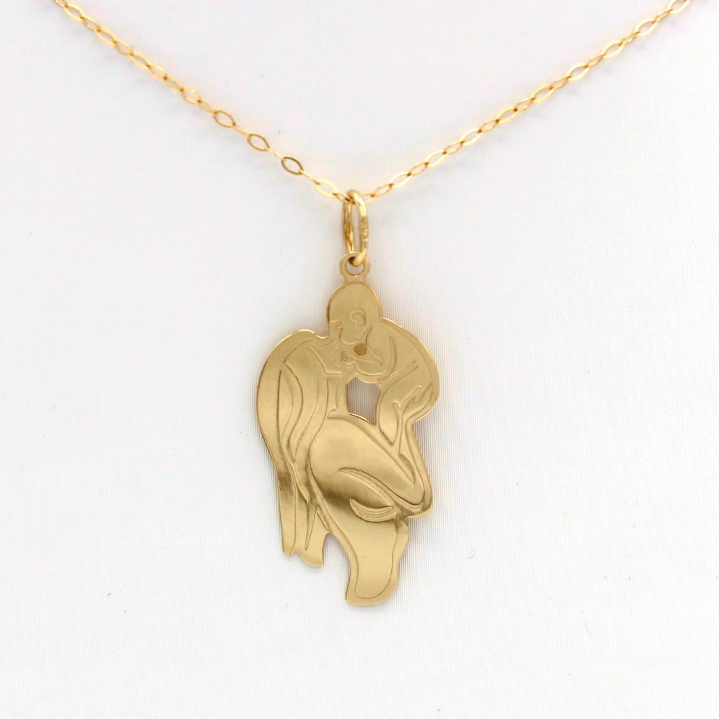 Collana con Ciondolo Maternità in Oro 18 Carati Made in Italy - Eleganza e Amore Materno