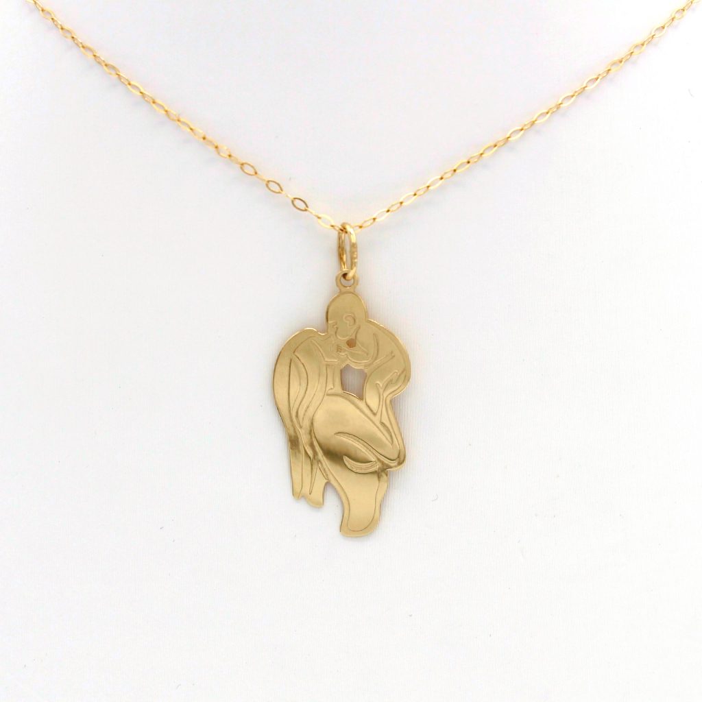 Collana con Ciondolo Maternità in Oro 18 Carati Made in Italy - Eleganza e Amore Materno