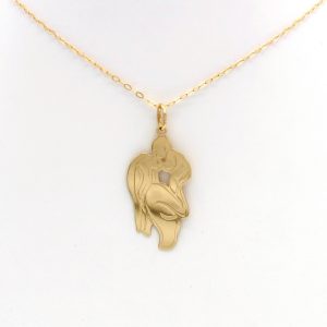 Collana con Ciondolo Maternità in Oro 18 Carati Made in Italy - Eleganza e Amore Materno