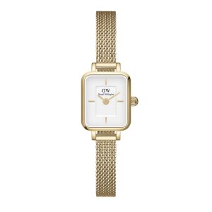 Orologio Daniel Wellington DW00100725 Donna Quadro Mini Oro, Quadrante Bianco e Cinturino in Maglia Mesh