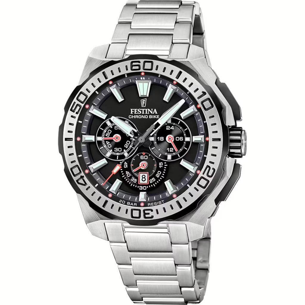 Festina Chrono Bike F20724/7: Orologio Cronografo da Uomo con Bracciale in Acciaio – Eleganza Sportiva e Precisione Svizzera